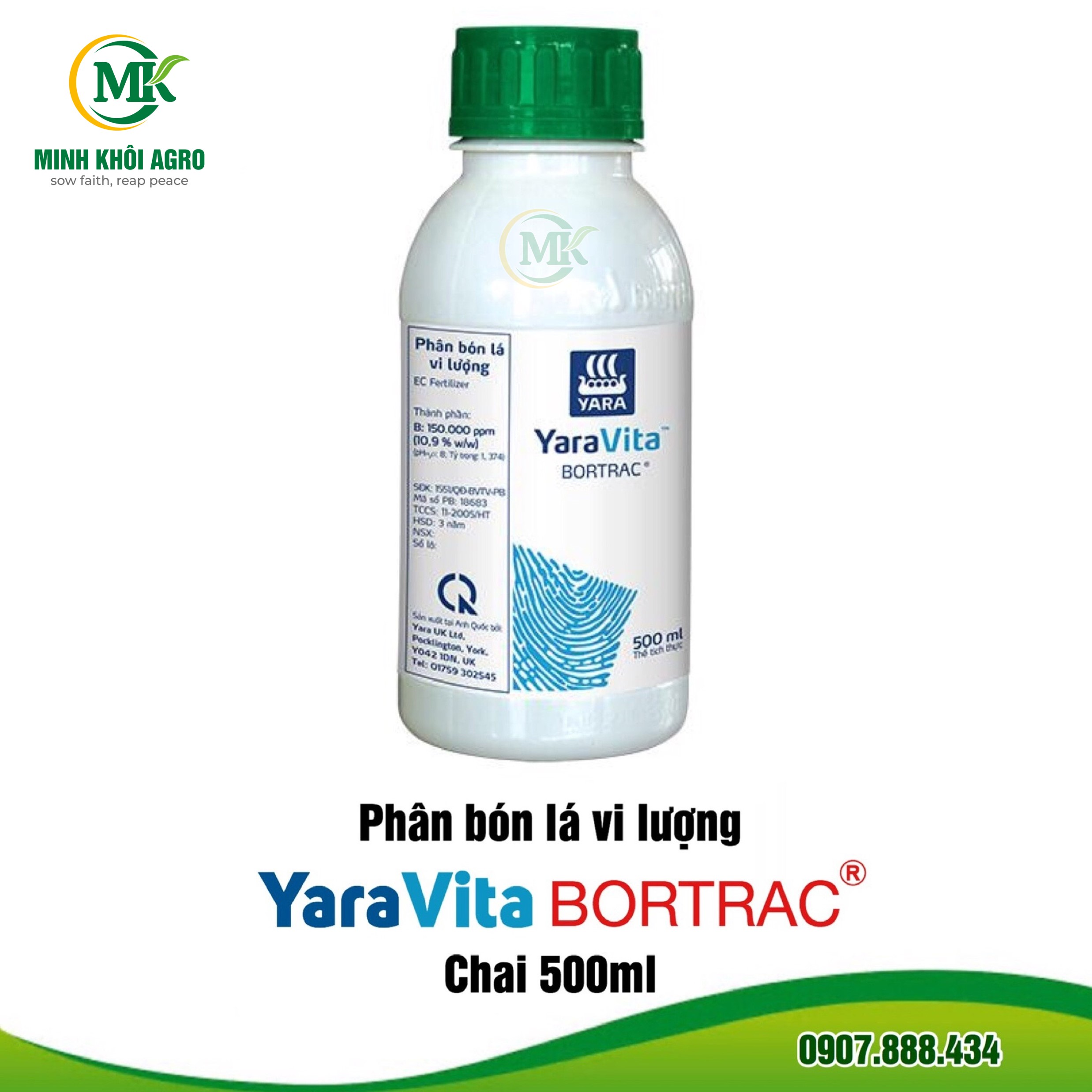 Phân bón lá vi lượng Bortrac - Chai 500ml